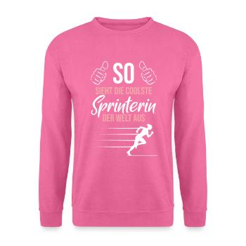 La sprinteuse la plus cool – classe mondiale - Sweat-shirt Unisexe - rose - Devant