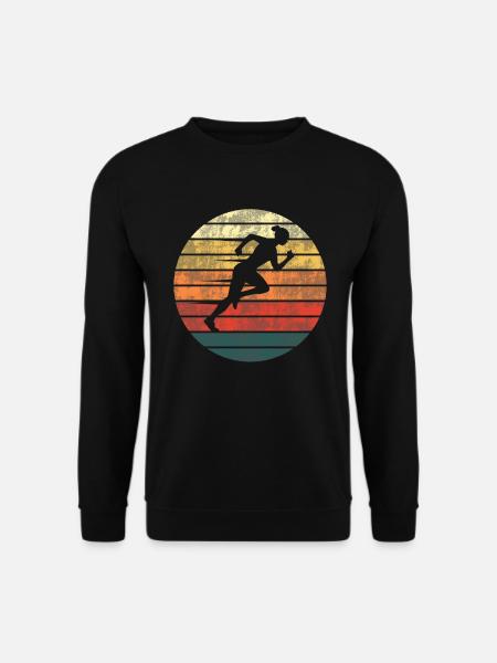 Sonnenlauf - Eleganz in Bewegung - Unisex Pullover - Schwarz
