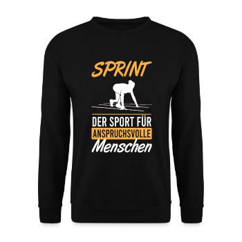 Design de sprint sophistiqué – pour le coureur - Sweat-shirt Unisexe - noir - Devant - Alina (178cm) & Michal (187cm)