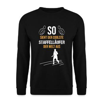 Coolest relay runner in the world - Unisex Sweatshirt - black - Front - Alina (178cm) & Michal (187cm)