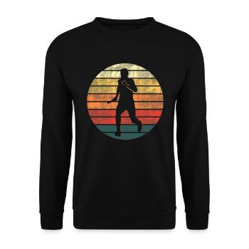 Relay Runner Sunset Silhouette - Unisex Sweatshirt - black - Front - Alina (178cm) & Michal (187cm)