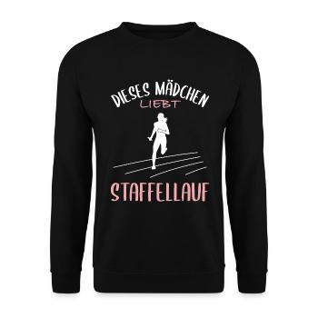 Course de relais Love - Passion de la fille - Sweat-shirt Unisexe - noir - Devant - Alina (178cm) & Michal (187cm)