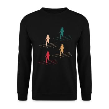Colorful Relay Team Dynamics Gift - Unisex Sweatshirt - black - Front - Alina (178cm) & Michal (187cm)