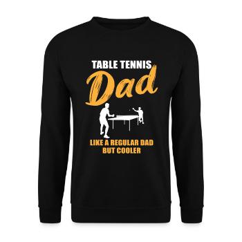 Cooler Tischtennis Papa Spruch Geschenk - Unisex Pullover - Schwarz - Vorne - Alina (178cm) & Michal (187cm)