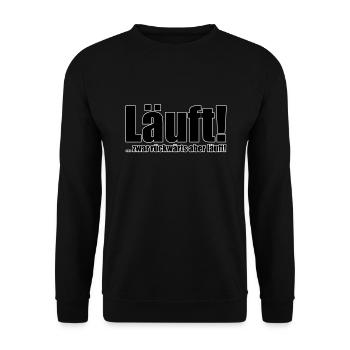 Running, backwards, but running! - Unisex Sweatshirt - black - Front - Alina (178cm) & Michal (187cm)