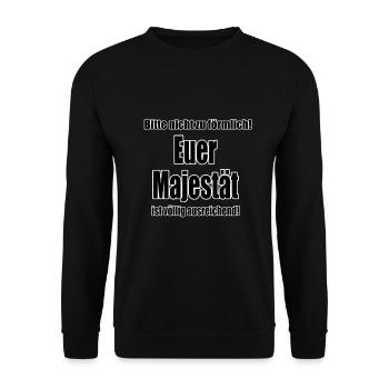 Please don't be too formal.... - Unisex Sweatshirt - black - Front - Alina (178cm) & Michal (187cm)
