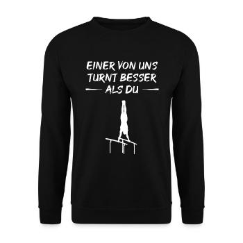 Turner Domination - Gift - Unisex Sweatshirt - black - Front - Alina (178cm) & Michal (187cm)