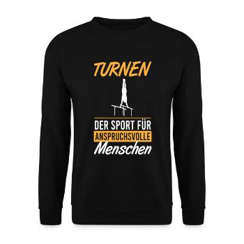 Sophisticated elegance in gymnastics - Unisex Sweatshirt - black - Front - Alina (178cm) & Michal (187cm)
