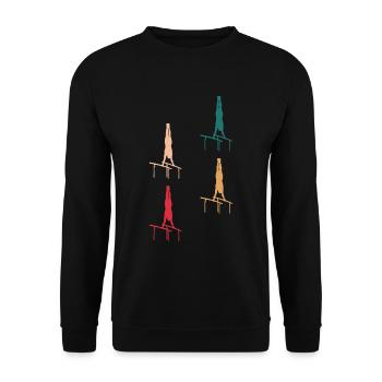 Colorful Gymnastics Elegance - Unisex Sweatshirt - black - Front - Alina (178cm) & Michal (187cm)