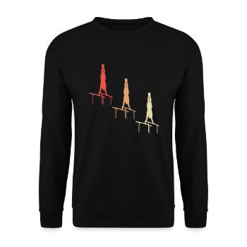 Colorful Gymnastics Elegance - Unisex Sweatshirt - black - Front - Alina (178cm) & Michal (187cm)
