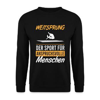Saut en longueur pour les connaisseurs et les experts - Cadeau - Sweat-shirt Unisexe - noir - Devant - Alina (178cm) & Michal (187cm)