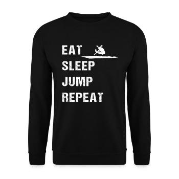 Long Jump Queen Daily Grind Gift - Unisex Sweatshirt - black - Front - Alina (178cm) & Michal (187cm)