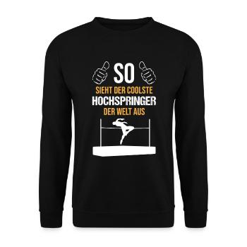 Athlète de classe mondiale de saut en hauteur le plus cool - Sweat-shirt Unisexe - noir - Devant - Alina (178cm) & Michal (187cm)