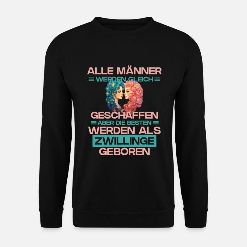 Sternzeichen Zwillinge - Unisex Pullover - Schwarz