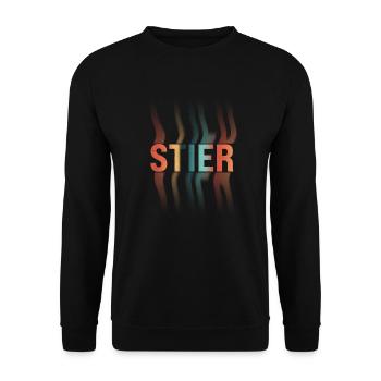 Stier Sternzeichen - Unisex Pullover - Schwarz - Vorne - Alina (178cm) & Michal (187cm)