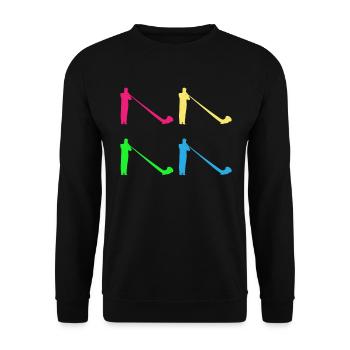 Cadeau coloré de cor des Alpes - variété sonore - Sweat-shirt Unisexe - noir - Devant - Alina (178cm) & Michal (187cm)