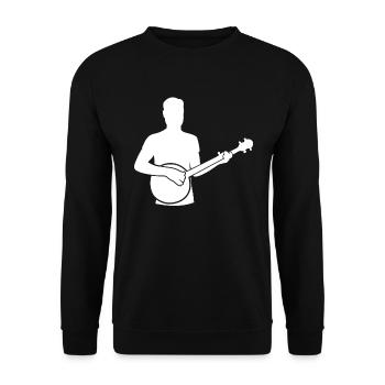 Banjo Spiel - Geschenk für Musiker - Unisex Pullover - Schwarz - Vorne - Alina (178cm) & Michal (187cm)