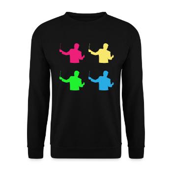 Colored Conductors - Musical Gift - Unisex Sweatshirt - black - Front - Alina (178cm) & Michal (187cm)