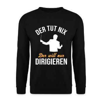 Harmless Conductor - Funny Gift - Unisex Sweatshirt - black - Front - Alina (178cm) & Michal (187cm)