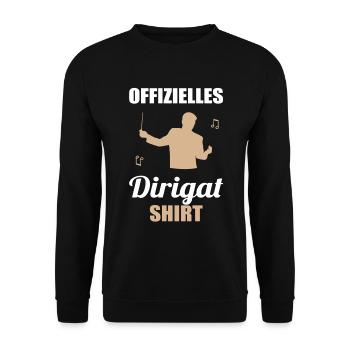 Official Conducting Shirt - Gift for Maestros - Unisex Sweatshirt - black - Front - Alina (178cm) & Michal (187cm)