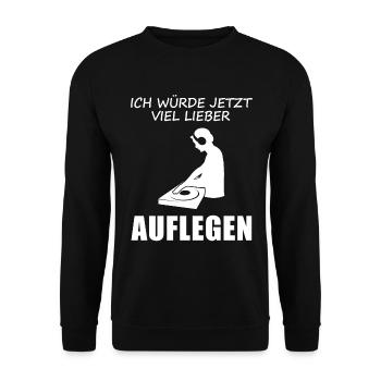 I'd rather DJ than anything else as a gift - Unisex Sweatshirt - black - Front - Alina (178cm) & Michal (187cm)