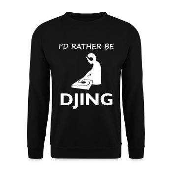 I'd rather DJ than anything else as a gift - Unisex Sweatshirt - black - Front - Alina (178cm) & Michal (187cm)