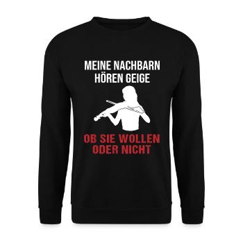 Violon voisins Sound Check cadeau - Sweat-shirt Unisexe - noir - Devant - Alina (178cm) & Michal (187cm)