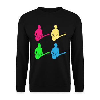 Colorful Guitarists Harmony Gift Shirt - Unisex Sweatshirt - black - Front - Alina (178cm) & Michal (187cm)