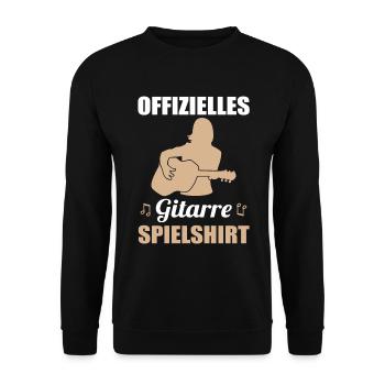 Chemise cadeau officielle de jeu de guitare - Sweat-shirt Unisexe - noir - Devant - Alina (178cm) & Michal (187cm)