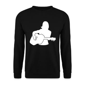 Guitarist Melody Gift Highlight - Unisex Sweatshirt - black - Front - Alina (178cm) & Michal (187cm)