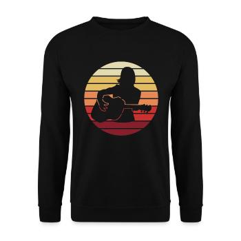 Guitarist Sunset Gift Harmony - Unisex Sweatshirt - black - Front - Alina (178cm) & Michal (187cm)