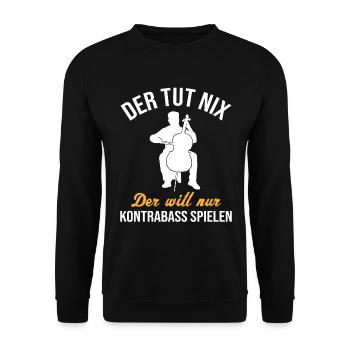 Harmless Double Bass Passionate Musician - Unisex Sweatshirt - black - Front - Alina (178cm) & Michal (187cm)