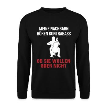 Neighborhood Bass Concert Guaranteed - Unisex Sweatshirt - black - Front - Alina (178cm) & Michal (187cm)