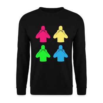 Colorful Harmonica Band Silhouettes - Unisex Sweatshirt - black - Front - Alina (178cm) & Michal (187cm)