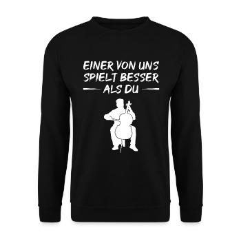 Better Playing Double Bass Challenge - Unisex Sweatshirt - black - Front - Alina (178cm) & Michal (187cm)