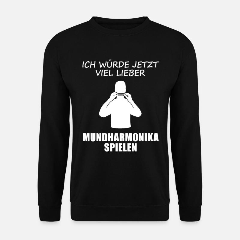 Longing Harmonica Player Chemise - Sweat-shirt Unisexe - noir