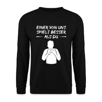 Panflute Master Challenge - Unisex Sweatshirt - black - Front - Alina (178cm) & Michal (187cm)