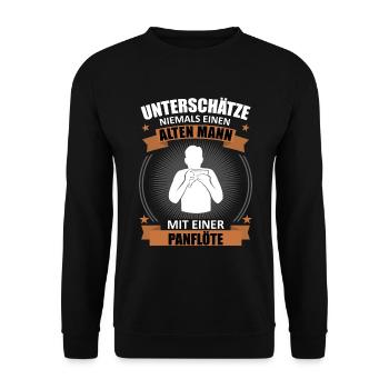 Senior Panflutist – Attention Talent! - Unisex Sweatshirt - black - Front - Alina (178cm) & Michal (187cm)