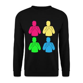 Colorful Panflute Quartet Magic - Gift - Unisex Sweatshirt - black - Front - Alina (178cm) & Michal (187cm)