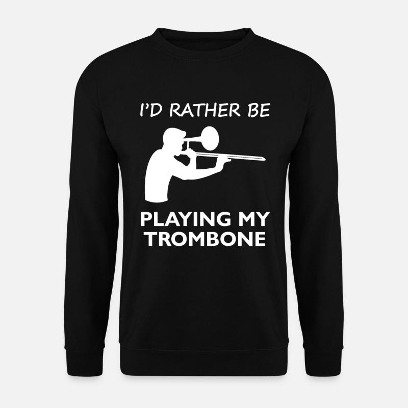 Lieber Posaune Spielen Musiker Geschenk - Unisex Pullover - Schwarz