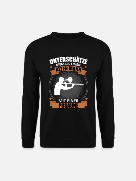 Alter Posaunist Weisheit Geschenk - Unisex Pullover - Schwarz