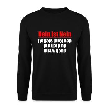 No is no! Even if you... - Unisex Sweatshirt - black - Front - Alina (178cm) & Michal (187cm)