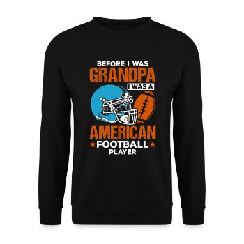 Bevor ich Opa wurde, war ich ein American-Football-Spieler - Unisex Pullover - Schwarz - Vorne - Alina (178cm) & Michal (187cm)