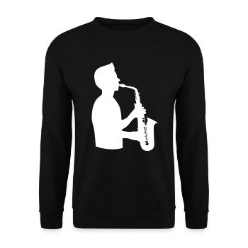 Saxophone Virtuoso Passion - Unisex Sweatshirt - black - Front - Alina (178cm) & Michal (187cm)