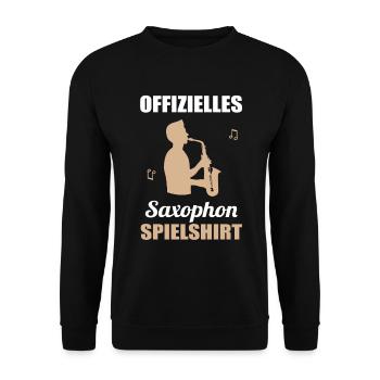 Chemise de jeu de saxophoniste classique - cadeau - Sweat-shirt Unisexe - noir - Devant - Alina (178cm) & Michal (187cm)