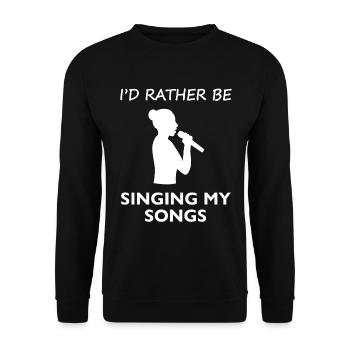 Dear Sing Music Joy Now - Gift - Unisex Sweatshirt - black - Front - Alina (178cm) & Michal (187cm)