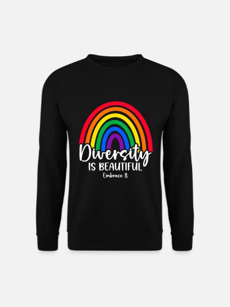 Vielfalt ist schön, nimm sie an. - Unisex Pullover - Schwarz