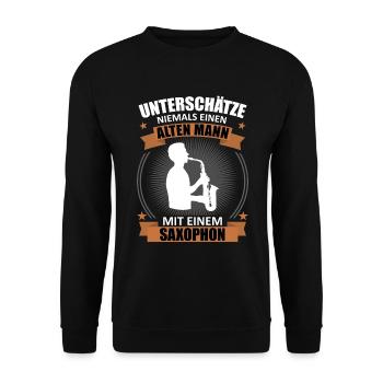 Alto, Wise, Saxophone – Inégalé - Sweat-shirt Unisexe - noir - Devant - Alina (178cm) & Michal (187cm)