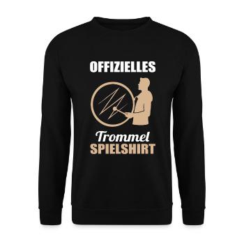 Official Drummer Outfit Play Shirt - Unisex Sweatshirt - black - Front - Alina (178cm) & Michal (187cm)