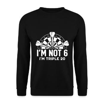 Je n’ai pas 6 ans, je suis triple 20 ans - Sweat-shirt Unisexe - noir - Devant - Alina (178cm) & Michal (187cm)